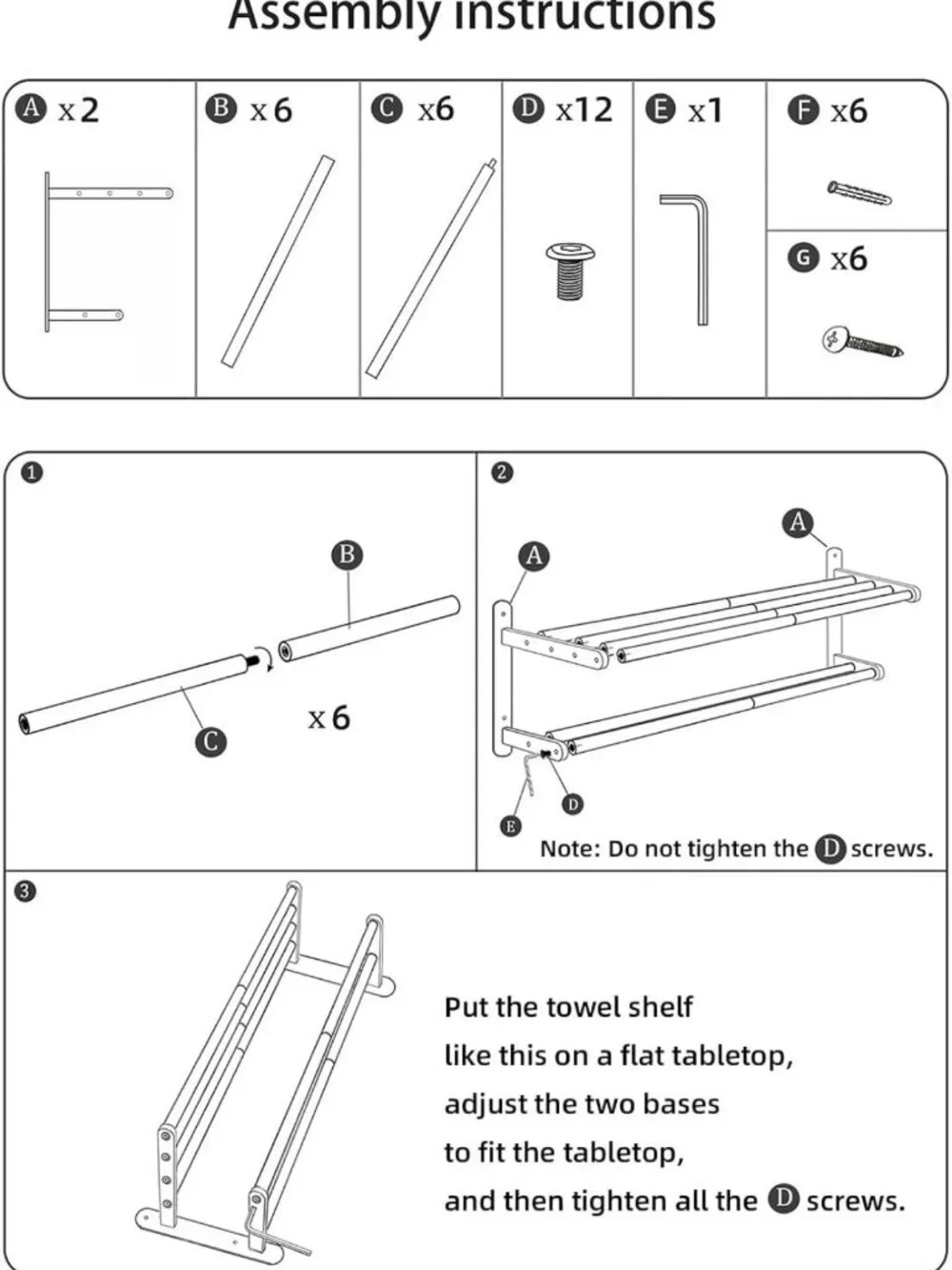 24-Inch Wall-Mounted Towel Rack - Stainless Steel 2-Tier Bath Towel Holder